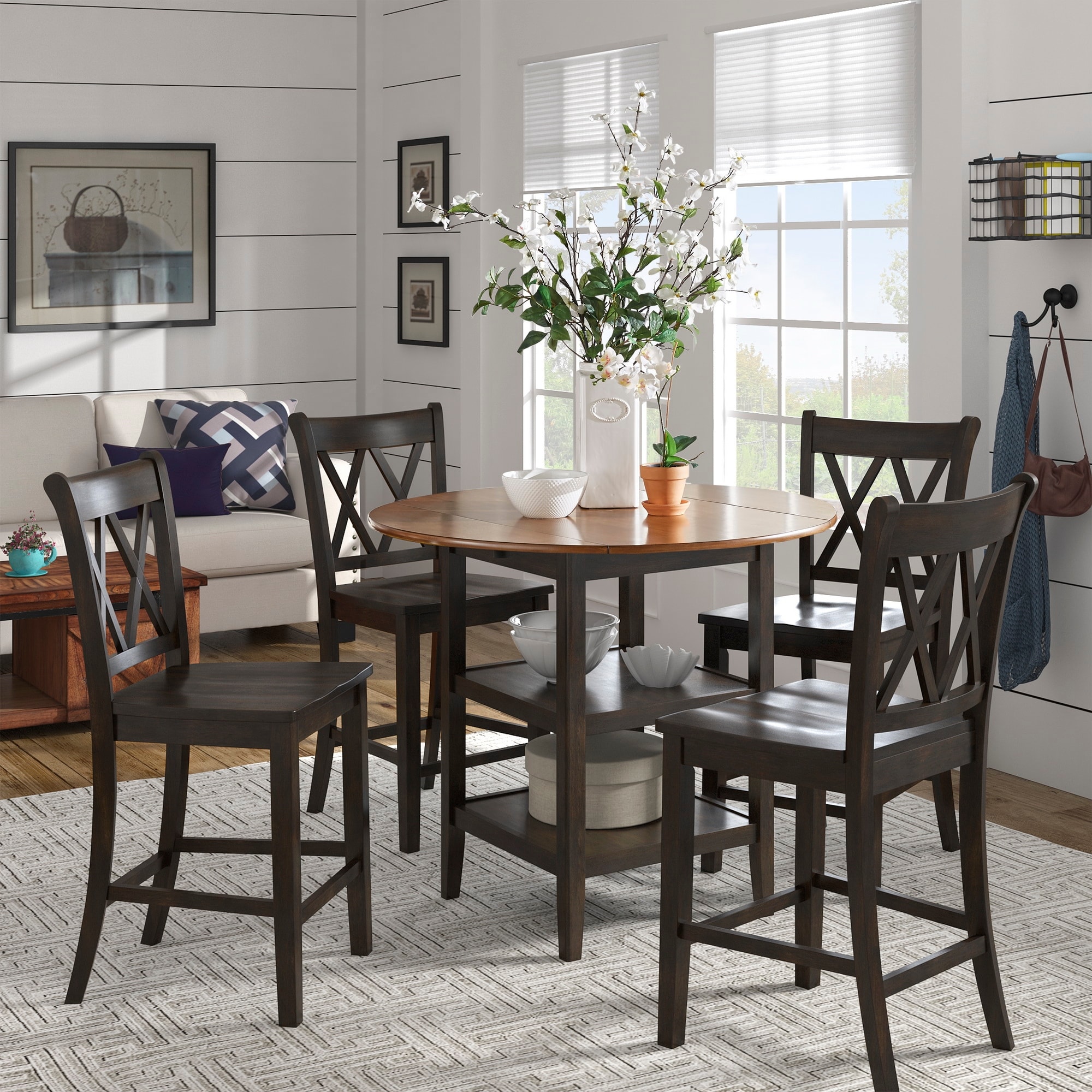 Eleanor double x back counter stool discount
