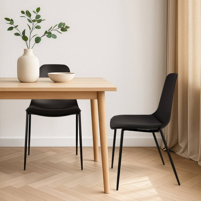 Set of 4 Plastic Dining Chairs Cushion Padded For Kitchen Metal Legs Guest Meeting Waiting Room Business Indoor Outdoor Patio