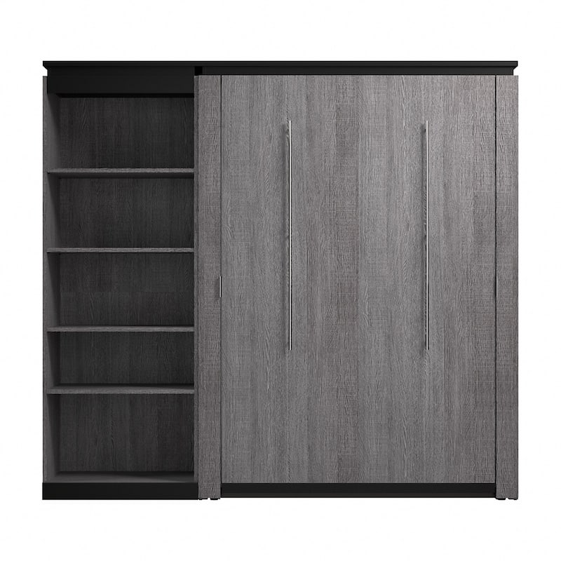 Orion Full Murphy Bed with Shelves (91W) by Bestar