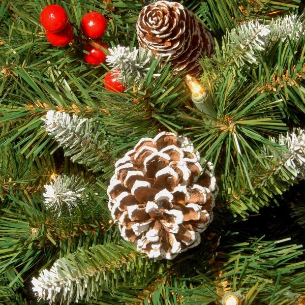 Shop 18 Pre Lit Frosted Berry Urn Filler Christmas Garden Stakes Warm Led Lights Overstock 30943953