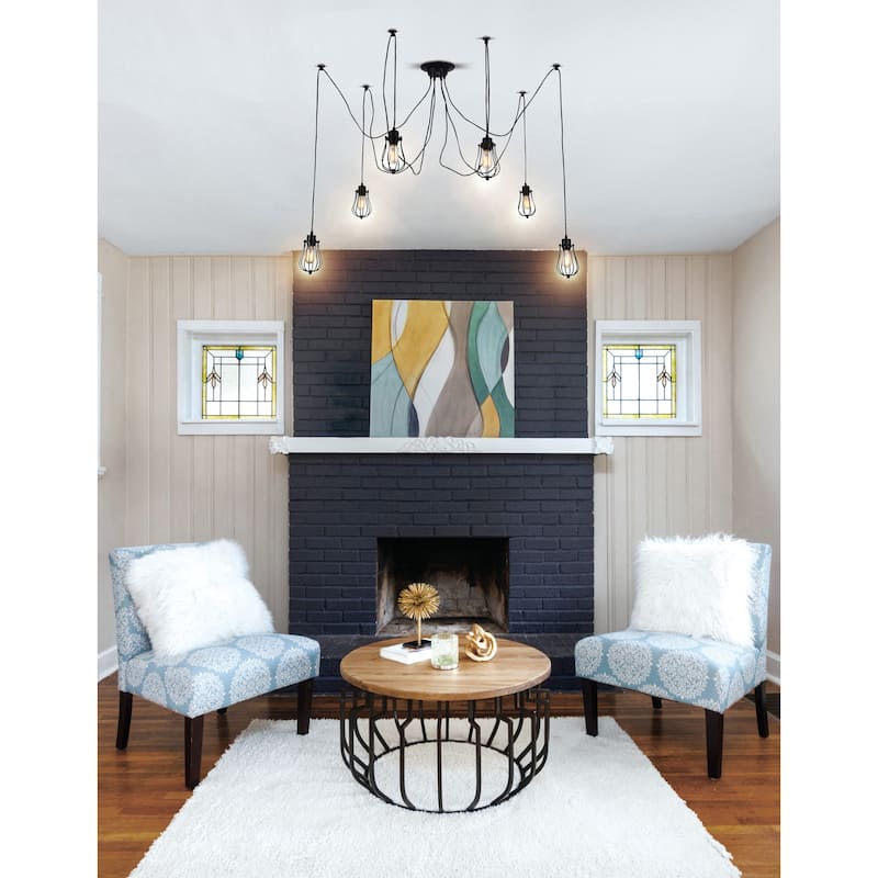 Tomaso 6 Light Multi Light Pendant With Black Finish