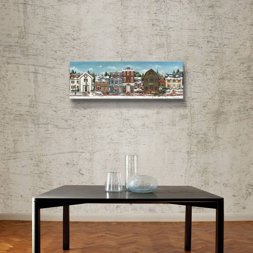 ArtWall David Carter Brown 'Christmas Village Crop' Gallery Wrapped