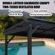 preview thumbnail 5 of 27, Domi 6.5 ft. x 12 ft. Hardtop Grill Gazebo with 2 Side Shelves and Ceiling Hooks, Outdoor BBQ Canopy