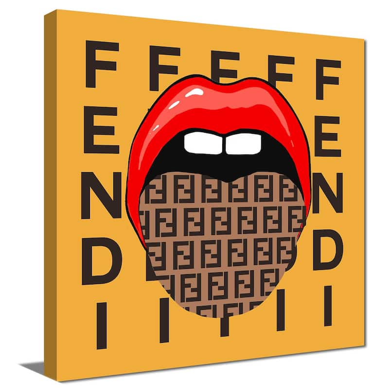"Tip of My Fendi Tongue" by Jodi Print on Canvas