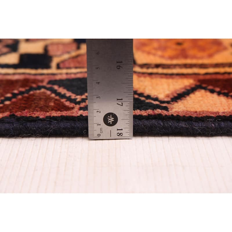 ECARPETGALLERY Hand-knotted Melis Vintage Navy Wool Rug - 3'9 x 9'4