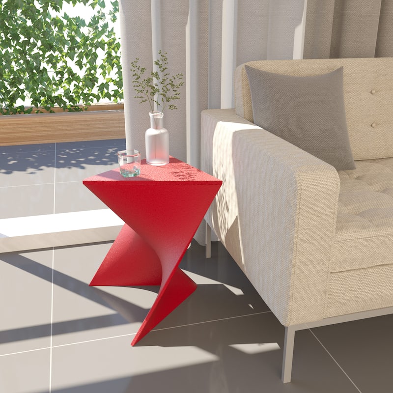 LeisureMod Randolph Modern Side Table - Grey - 15.5 x 17 x 17