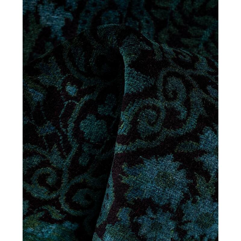 Overdyed One-of-a-Kind Hand-Knotted Area Rug - Red - 2' 7" x 12' 6"