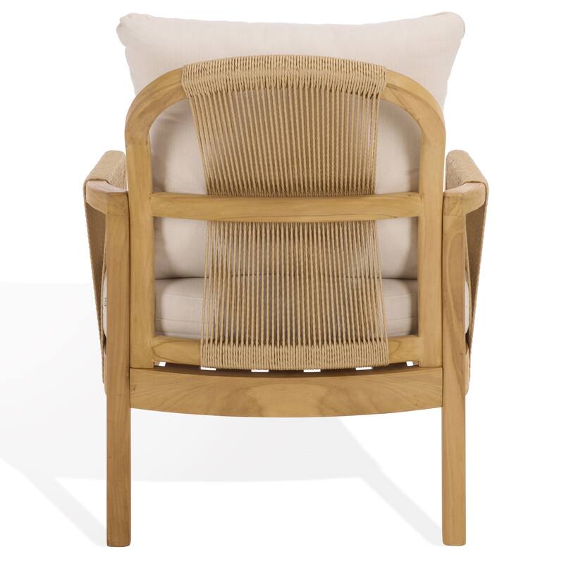 SAFAVIEH Couture Rogers Teak & Hyacinth Chair - 29"W x 34"D x 34"H
