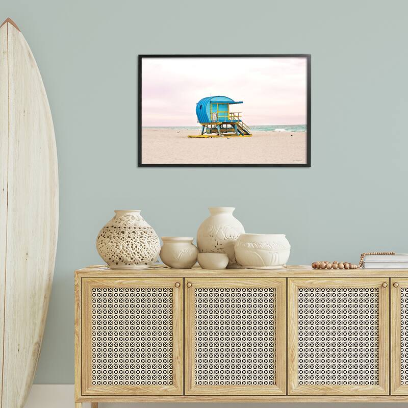 Stupell Summer Lifeguard Cabin Framed Giclee Art Design By Seven Trees Design