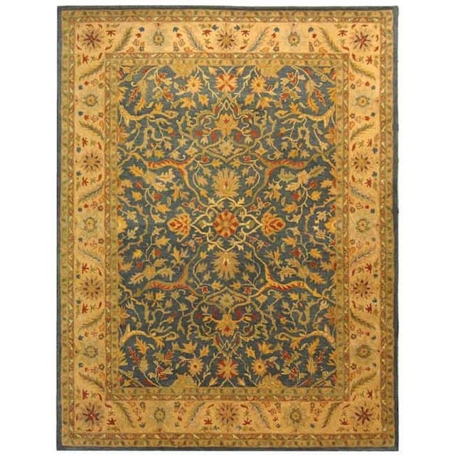SAFAVIEH Handmade Antiquity Izora Traditional Oriental Wool Rug - 6' x 9' - Blue