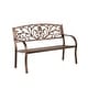 preview thumbnail 1 of 5, Blooming Garden Metal Bench Bronze