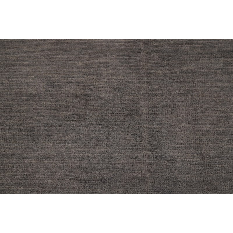 Gray Gabbeh Modern Rug Handmade Wool Carpet - 4'0"x 5'10"