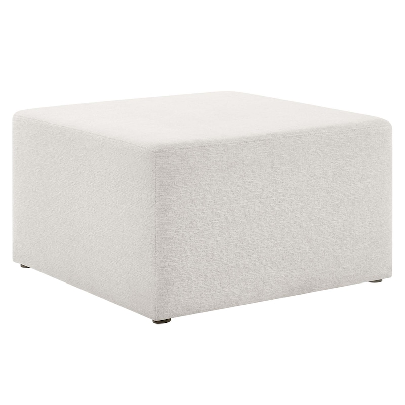 Callum 17"/28" Square Woven Heathered Fabric Upholstered Ottoman
