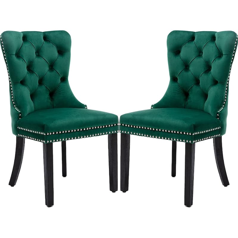 Velvet Dining Chairs Set of 2, Accent Diner Chairs Upholstered Fabric Living Room Chairs Side Chair Stylish Kitchen Chairs