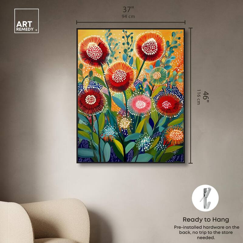 Vivid Flora I Canvas by Art Remedy