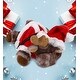 preview thumbnail 4 of 4, DolliBu Santa Brownish Lying Moose Stuffed Animal with Santa Outfit - 9.5 inches