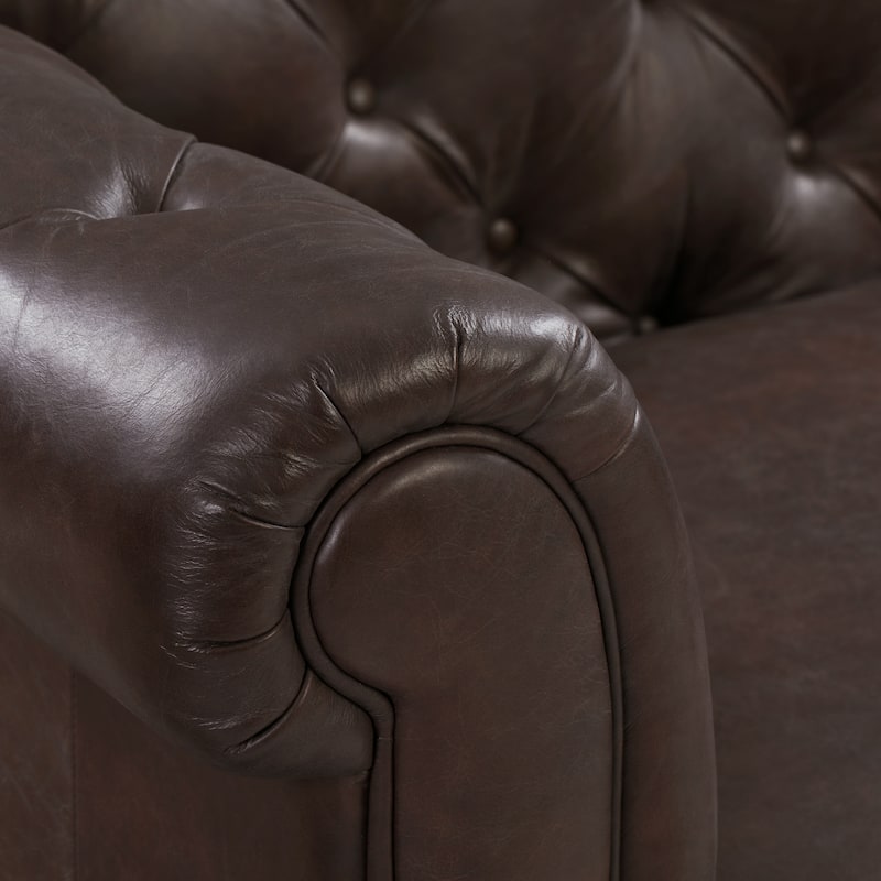 Poly & Bark Lyon 87" Sofa - Full Grain Genuine Italian Leather