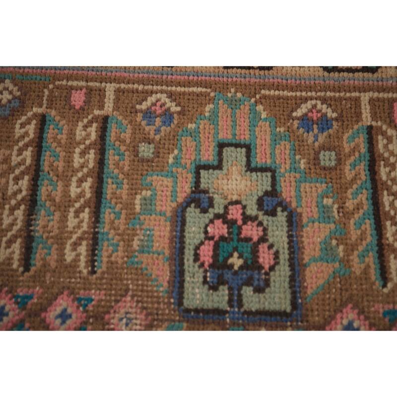 Geometric Tabriz Persian Vintage Area Rug Hand-Knotted Wool Carpet - 8'3" x 11'4"