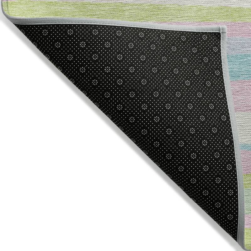 HomeRoots Striped Transitional Rectangle Outdoor Rug