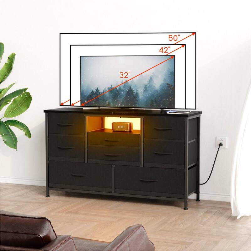 8 Dresser TV Stand with Power Outlet