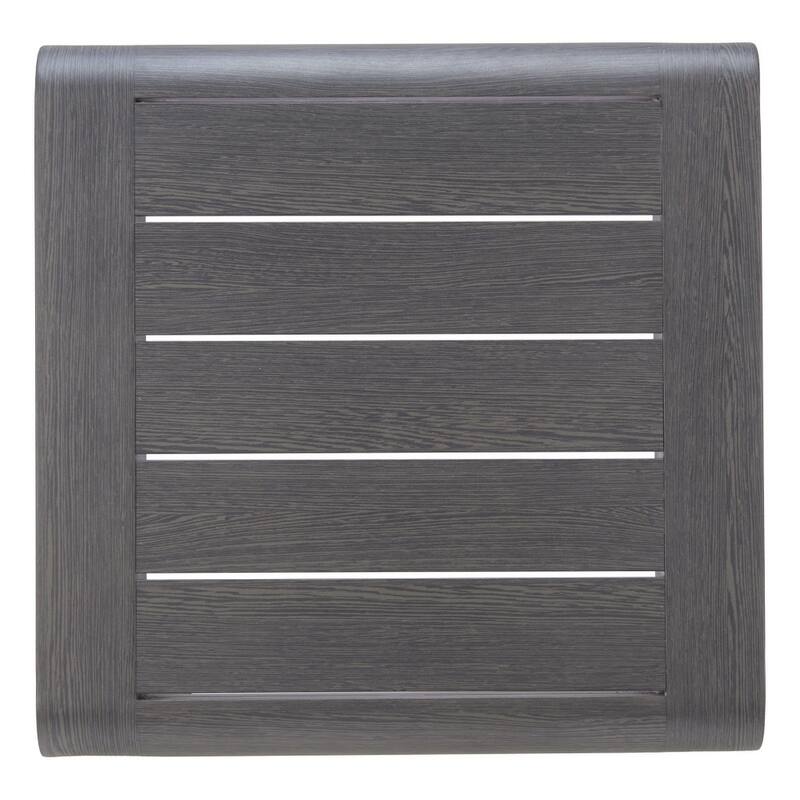 23" Black Aluminum Square Outdoor Side Table
