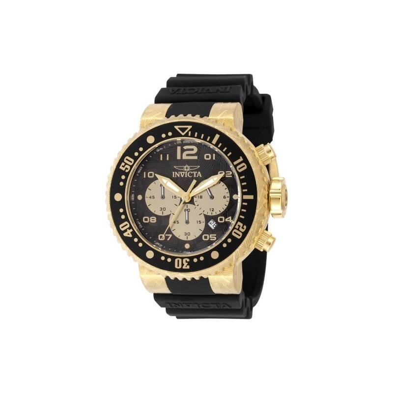 Invicta Men's 48619 Pro Diver Quartz VD53 Gold, Black Dial Watch - Gold