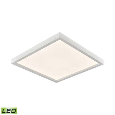 Ceiling Essentials Titan 15-inch Square Flush Mount in White - Integrated LED