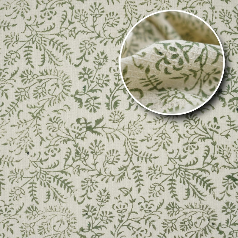 Fabdivine Hand Block Floral Print Waffle Weave Kitchen, Dining Room Use, Gift Hand Towel