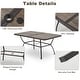 preview thumbnail 15 of 41, EROMMY Outdoor Dining Set, Swivel Rocking Chairs, Rectangular Table w Umbrella Hole, Patio Furniture Set for Backyard