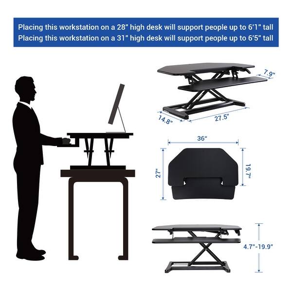 Shop Flexispot M7c Stand Up Desk Converter 36 Cubicles Corner