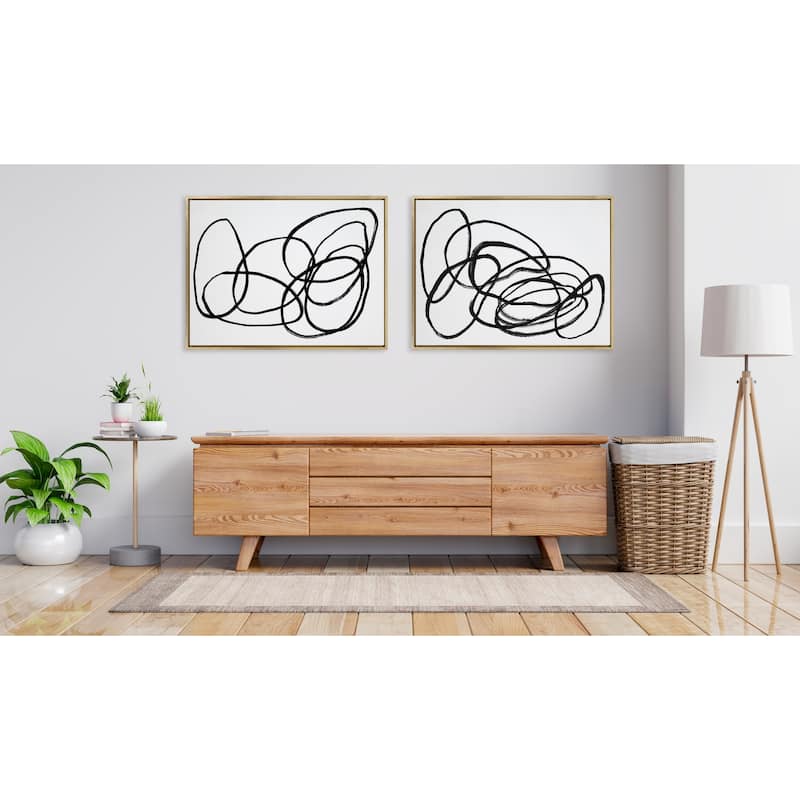 Kate and Laurel Sylvie Ring of Light Framed Canvas Art by Nikki Chu
