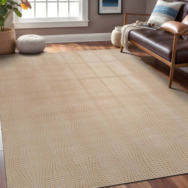 Beverly Rug Serenity Solid Modern Non Slip Soft Indoor Area Rug