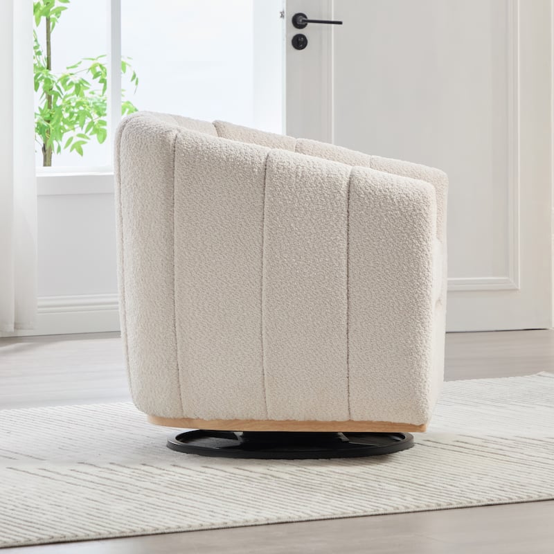 32.3" W Modern Swivel Accent Chair,Chenille Single Sofa Seating