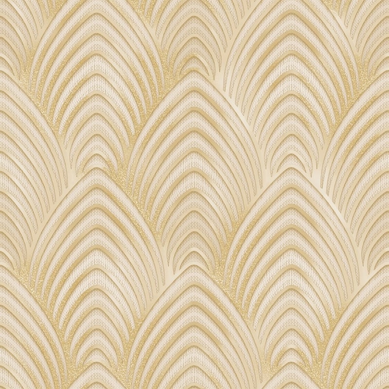 Galerie Wallcoverings Utopia Collection Arch Array Luster Finish Vinyl on Non-woven Wallpaper Roll - 33-feet long x 21-inches wide - Gold