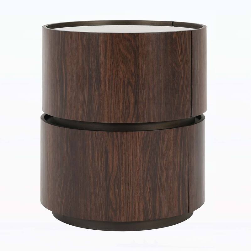 Double - Layer Storage Round Side Table for Versatile and Organized Living and Working Spaces