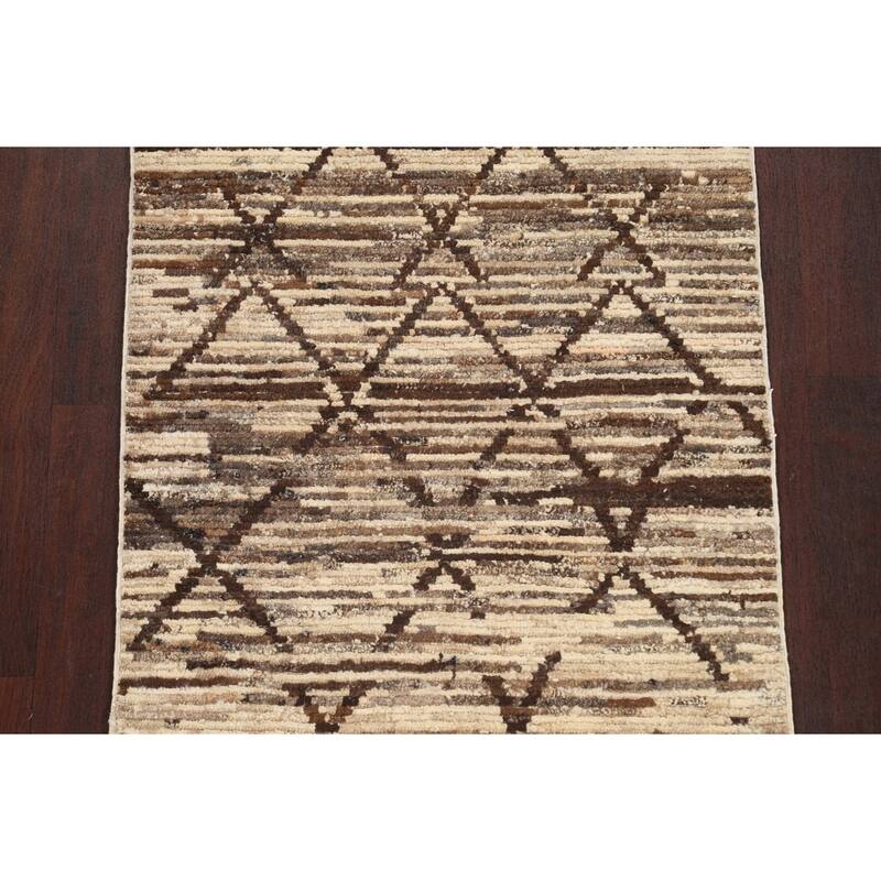 Contemporary Gabbeh Kashkoli Area Rug Handmade Oriental Wool Carpet - 3'2" x 4'10"