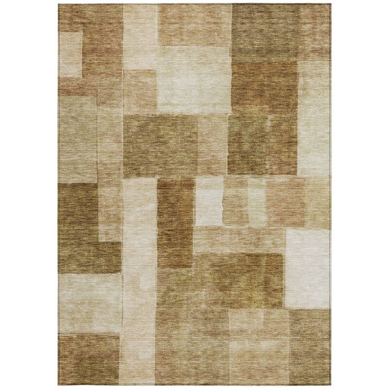 HomeRoots Geometric Transitional Rectangle Outdoor Rug