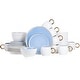 preview thumbnail 8 of 22, Stone Lain Josephine Porcelain Dinnerware Set Blue - 32 Piece