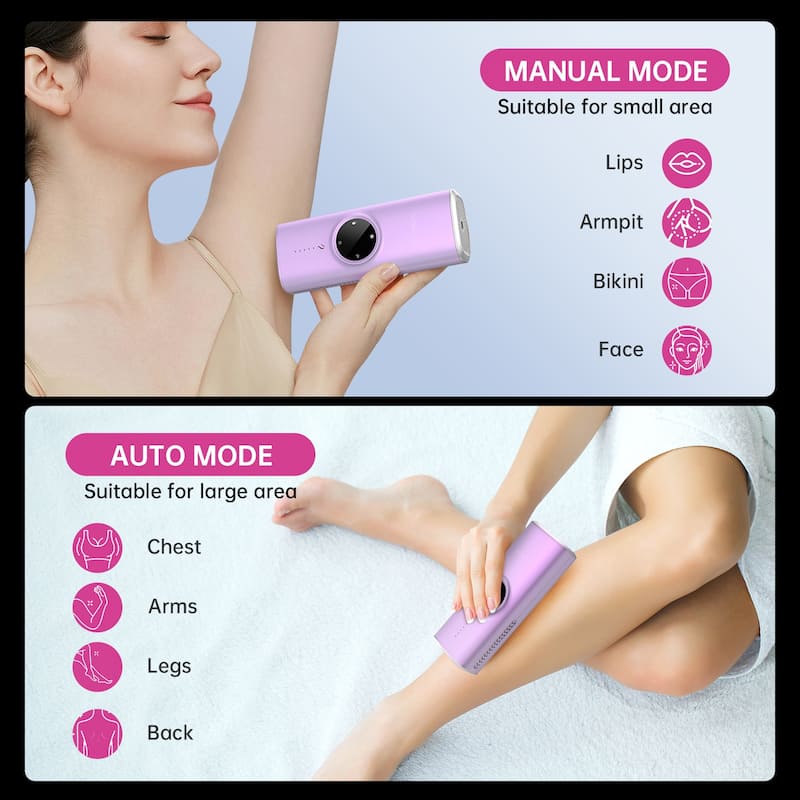 3-in-1 Hair Removal for Whole Body Use with Cooling System and Painless