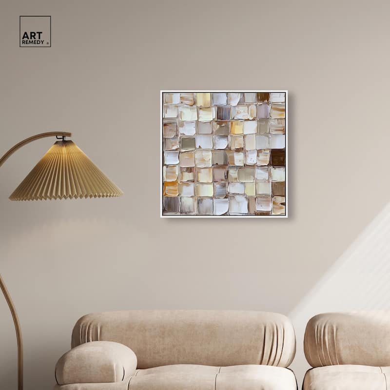 Woven Stone Canvas by Art Remedy