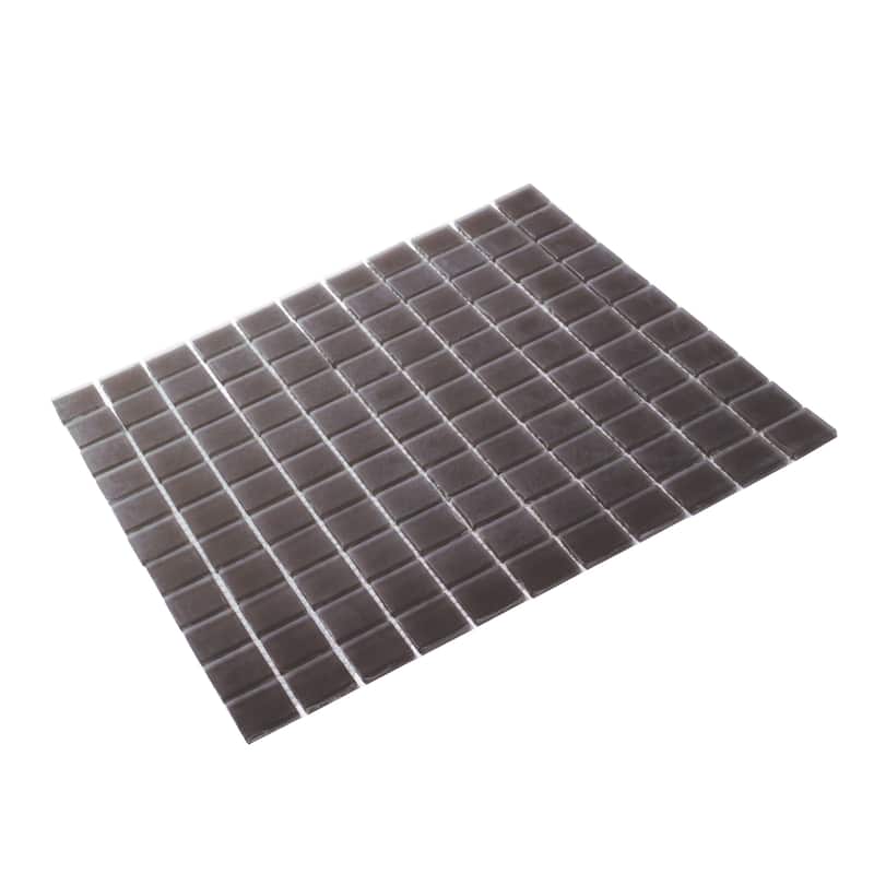 Apollo tile 12" x 12" Colorway Matte Ash Gray Glass Tile (9.67 sq ft/case) - 10 Pack