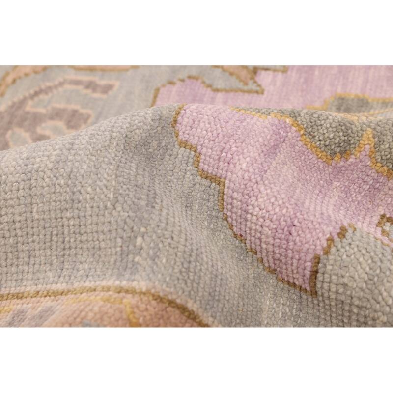 ECARPETGALLERY Hand-knotted Modern Oushak Light Denim Blue Wool Rug - 8'11 x 11'7