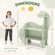 preview thumbnail 3 of 8, Gymax 3-Tier Dinosaur Kids Bookshelf Toy Storage Organizer Montessori