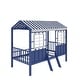 preview thumbnail 34 of 39, Little Seeds Rowan Valley Forest Loft Bed Blue/White