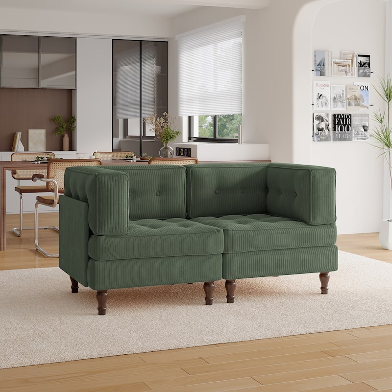 Madison Oversized Upholstered Corduroy Modular Sectional Sofa