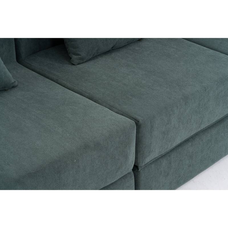 Folding Chaise Longue Sofa Fold Out Loveseat Floor Couch, Convertible Sleeper Sofa Bed Modular Leisure Sofa