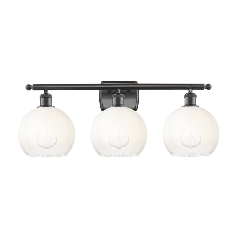 Innovations Lighting Endless Possibilities Ballston - Brookhaven Globe - 3 Light 28" Bath Vanity Light - Oil Rubbed Bronze/Opal