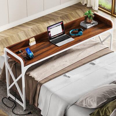 70.8" Overbed Desk with Outlet & USB