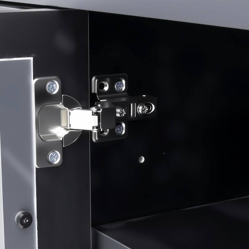 128" Wall Unit Entertainment Center with Bookshelves, TV Stand for TVs up to 80", Media Console with Glass Cabinets