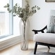 preview thumbnail 12 of 21, Sagebrook Home Elegant Glass Floor Vase Clear/frost - 7" x 7" x 22"